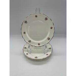 Lido W.S. George White 122A Set of 4 Bread Plates Made in USA